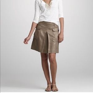 J. Crew 100% linen short skirt in a gold tone sz 6
